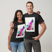 Vaperwave Esthetiek Glitch Kat Retrowave Synthwave T-shirt (Unisex)