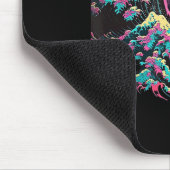 Vaperwave esthetisch glitch Great Wave Retrowave S Muismat (Hoek)