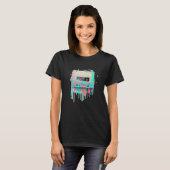 Vaperwave Esthetische Glitch Cassetteband Retrowav T-shirt (Voorkant volledig)