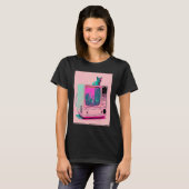 Vaperwave Esthetische Glitch Kat Retrowave Synthwa T-shirt (Voorkant volledig)