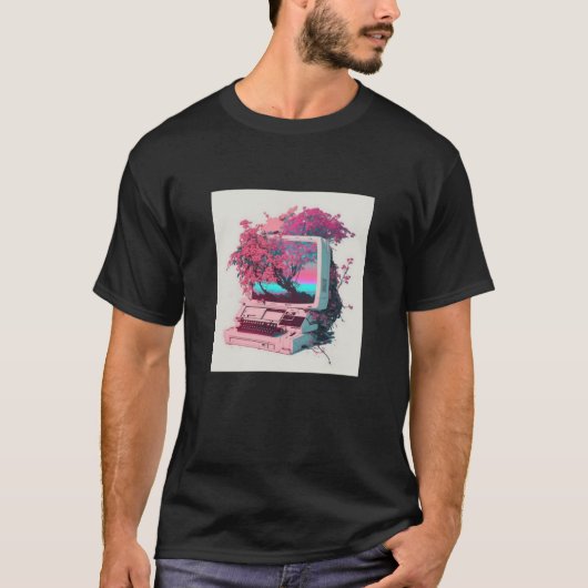 Vaperwave Esthetische Glitch Retrowave Synthwave T-shirt (Voorkant)