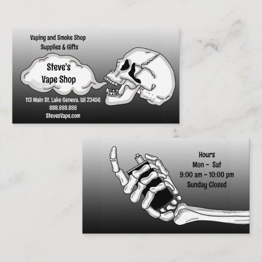 Vapeshop Visitekaartje (Voorkant / Achterkant)