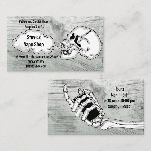 Vapeshop Visitekaartje (Voorkant / Achterkant)