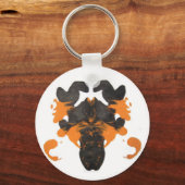 Vapid Oranje Inkblot Design Sleutelhanger (Voorkant)
