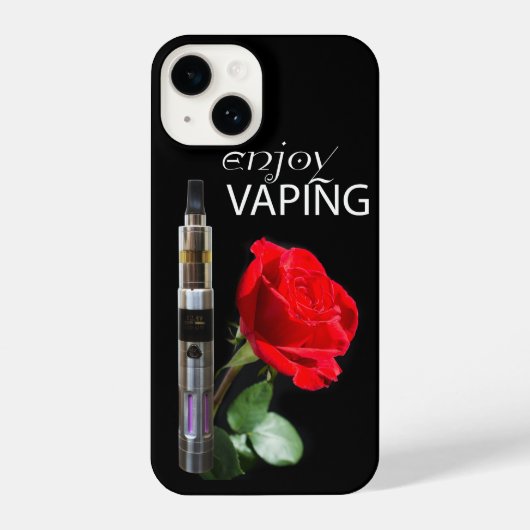Vaping and rose flower iPhone hoesje (Achterkant)