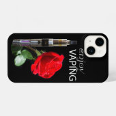Vaping and rose flower iPhone hoesje (Achterkant horizontaal)