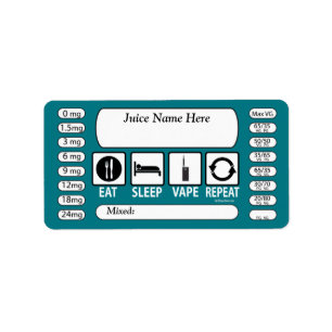 Vaping   DIY E-Juice Label Eat Sleep door VapeGoat