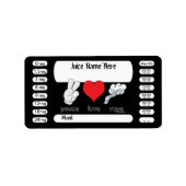 Vaping | DIY E-Juice Label Peace Love by VapeGoat (Voorkant)