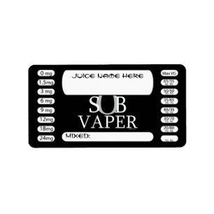 Vaping   DIY E-Juice Label SubVaper door VapeGoat