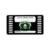 Vaping | DIY E-Juice Label Vape Skull by VapeGoat (Voorkant)