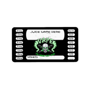 Vaping   DIY E-Juice Label Vape Skull by VapeGoat