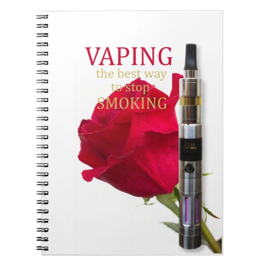 Vaping is de beste manier om te stoppen met roken notitieboek (Voorkant)