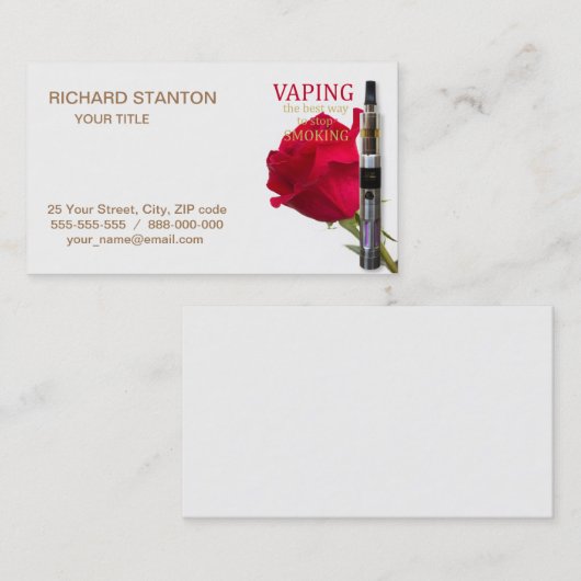 Vaping is de beste manier om te stoppen met roken visitekaartje (Voorkant / Achterkant)