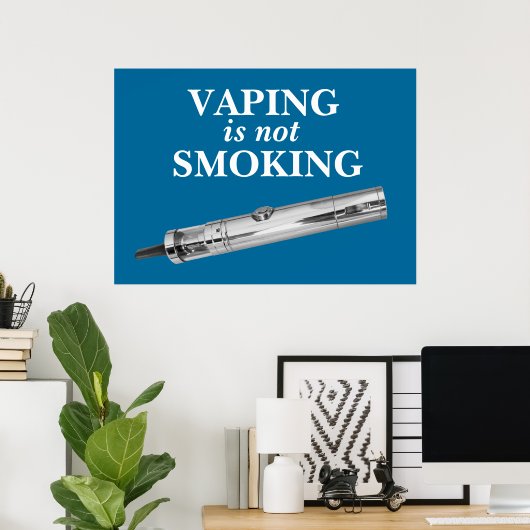 Vaping is niet roken poster (Thuiskantoor)