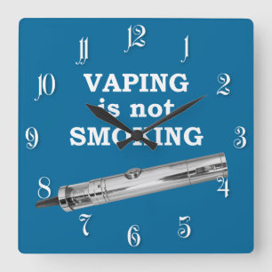 Vaping is niet roken vierkante klok