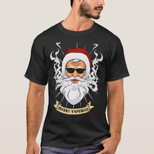 Vaping Kerstman Merry Vapemas Christmas Vape Gi T-shirt (Voorkant)