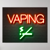 Vaping Neon Sign Poster (Voorkant)