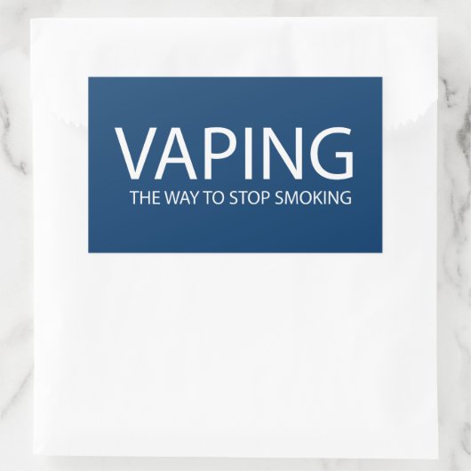 Vaping Rechthoekige Sticker (Tas)