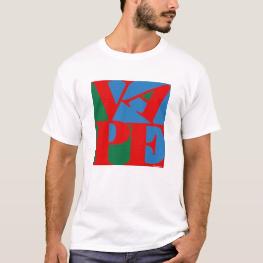 vaping | Retro VAPE in 70's LOVE Style beroemd gem T-shirt (Voorkant)