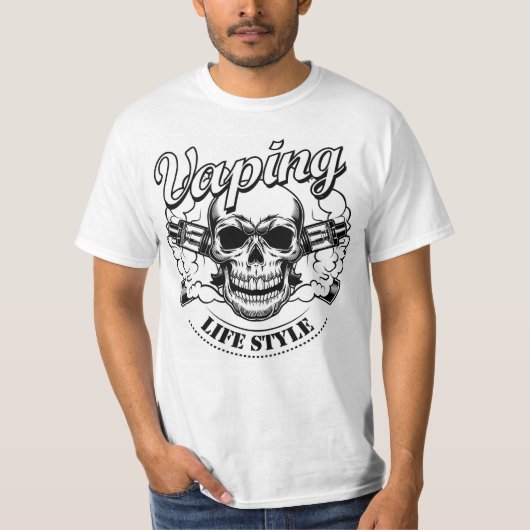 Vaping Skull - Bold & Edgy T-shirt (Voorkant)