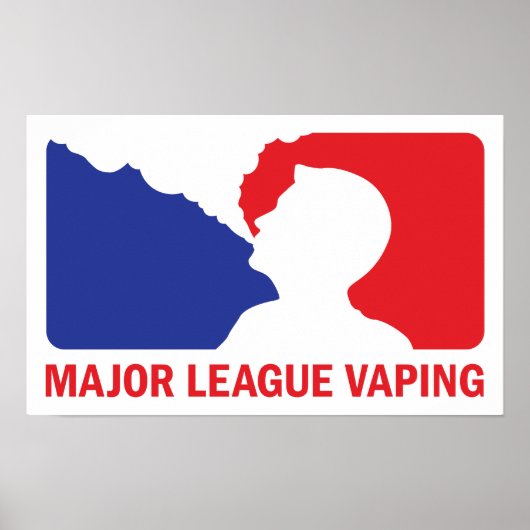 Vaping van grote Logo Vaper, aangepast Poster afdr (Voorkant)
