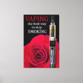 Vapings- en roos-bloem canvas afdruk (Voorkant)