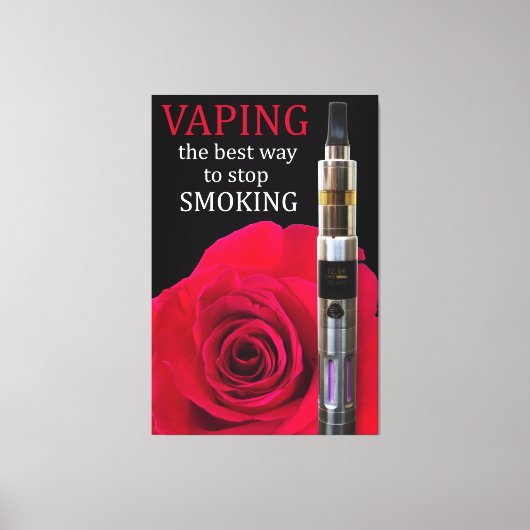 Vapings- en roos-bloem canvas afdruk (Voorkant)