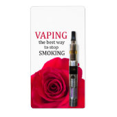 Vapings- en roos-bloem etiket (Voorkant)