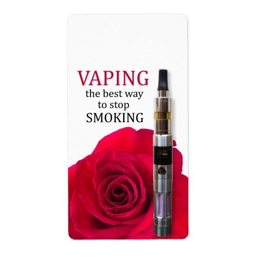 Vapings- en roos-bloem etiket (Voorkant)