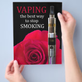 Vapings- en roos-bloem flyer (Hand)