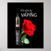 Vapings- en roos-bloem poster (Voorkant)