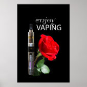 Vapings- en roos-bloem poster (Voorkant)