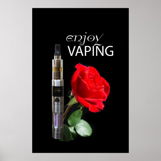 Vapings- en roos-bloem poster (Voorkant)