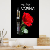 Vapings- en roos-bloem poster (Keuken)