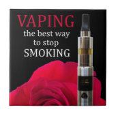 Vapings- en roos-bloem tegeltje (Voorkant)