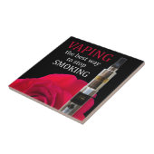 Vapings- en roos-bloem tegeltje (Zijkant)