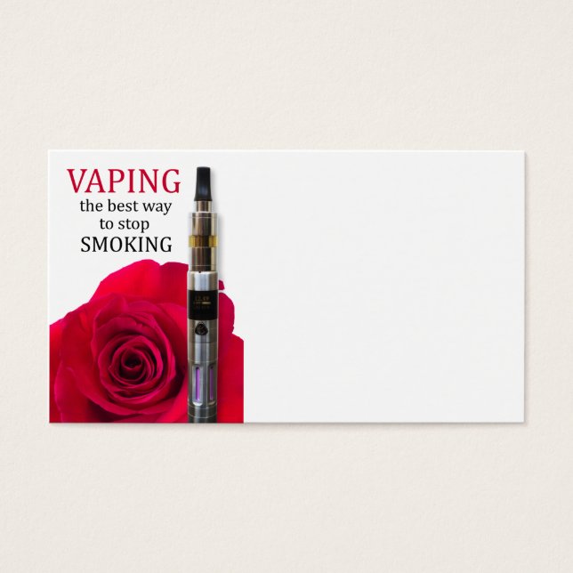 Vapings- en roos-bloem visitekaartje (Voorkant)