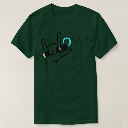 Vapor sign language Love mod vape T-shirt (Design voorkant)