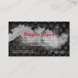 Vapor Vape Pluim van Rook Zwart & Wit Zakelijk C Visitekaartje
