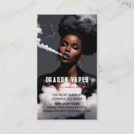 Vapor Vape Plume of Smoke Black & White Business Visitekaartje