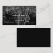 Vapor Vape Plume of Smoke Black & White Visitekaartje (Voorkant / Achterkant)