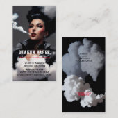 Vapor Vape Plume of Smoke Black & White Visitekaartje (Voorkant / Achterkant)