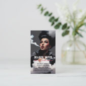 Vapor Vape Plume of Smoke Black & White Visitekaartje (Staand voorkant)