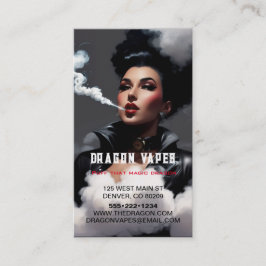 Vapor Vape Plume of Smoke Black & White Visitekaartje