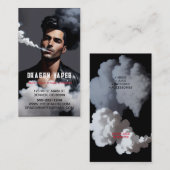 Vapor Vape Plume of Smoke Black & White Visitekaartje (Voorkant / Achterkant)