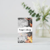 Vapor Vape Plume of Smoke Black & White Visitekaartje (Staand voorkant)