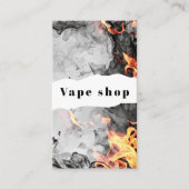 Vapor Vape Plume of Smoke Black & White Visitekaartje (Voorkant)