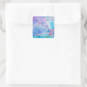 Vaporgolf dolfijn aan de hemel vierkante sticker (Tas)