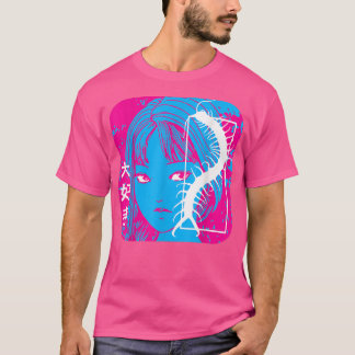 Vaporgolf esthethetisch meisje met een meisje t-shirt