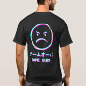 Vaporgolf esthetisch angstig gezicht Japans spel T-shirt (Achterkant)